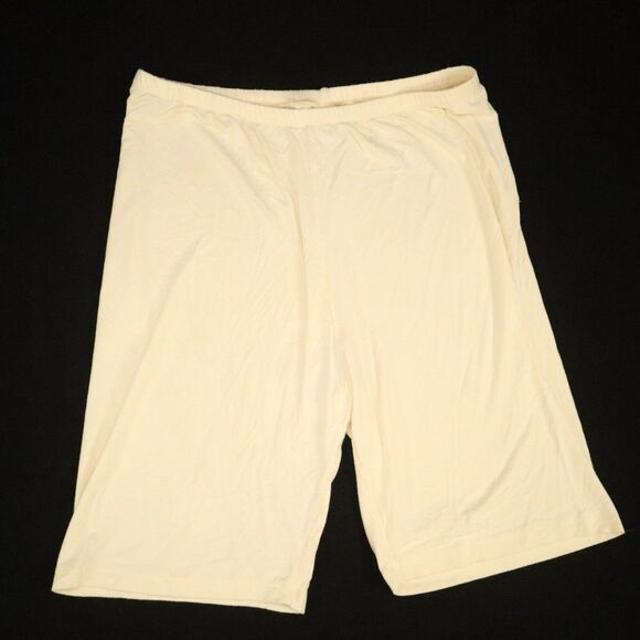 Shorts/Leggings Size 2XL Cream Color Rayon 10.5" inseam - Picture 4 of 7